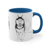 Husky Dog Running Art Accent Coffee Mug 11Oz