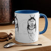 Husky Dog Running Art Accent Coffee Mug 11Oz
