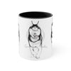 Husky Dog Running Art Accent Coffee Mug 11Oz