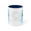 Husky Dog Running Blue On White Art Accent Coffee Mug 11Oz Navy /