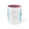 Husky Dog Running Blue On White Art Accent Coffee Mug 11Oz Pink /