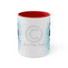 Husky Dog Running Blue On White Art Accent Coffee Mug 11Oz Red /