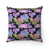 Hydrangea Purple Pattern Watercolor Art Square Pillow 14X14 Home Decor