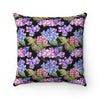 Hydrangea Purple Pattern Watercolor Art Square Pillow Home Decor