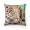 Jaguar On The Prowl Watercolor Art Square Pillow Home Decor