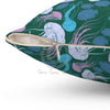 Jellyfish Pattern Aqua Square Pillow Home Decor