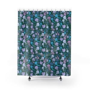 Jellyfish Pattern Shower Curtain 71X74 Home Decor