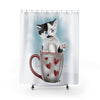Kitten Cat In The Cup Art Shower Curtain 71 × 74 Home Decor