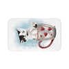 Kitten Cat In The Cup Art White Bath Mat 34 × 21 Home Decor