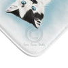 Kitten Cat In The Cup Art White Bath Mat Home Decor