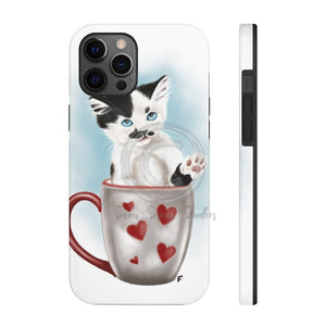Kitten Cat In The Cup Art White Case Mate Tough Phone Cases Iphone 12 Pro Max
