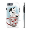 Kitten Cat In The Cup Art White Case Mate Tough Phone Cases Iphone 6/6S