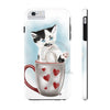 Kitten Cat In The Cup Art White Case Mate Tough Phone Cases Iphone 6/6S Plus