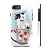 Kitten Cat In The Cup Art White Case Mate Tough Phone Cases Iphone 7 8