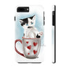 Kitten Cat In The Cup Art White Case Mate Tough Phone Cases Iphone 7 Plus 8