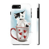 Kitten Cat In The Cup Art White Case Mate Tough Phone Cases Iphone 7 Plus 8