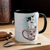 Kitten Cat In The Cup On White Art Accent Coffee Mug 11Oz