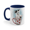 Kitten Cat In The Cup On White Art Accent Coffee Mug 11Oz