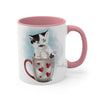 Kitten Cat In The Cup On White Art Accent Coffee Mug 11Oz