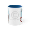 Kitten Cat In The Cup On White Art Accent Coffee Mug 11Oz Blue /