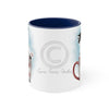 Kitten Cat In The Cup On White Art Accent Coffee Mug 11Oz Navy /