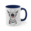 Kitten Cat Roar Ink On White Art Accent Coffee Mug 11Oz