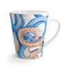 L Blue Octopus Tentacles Watercolor White Latte Mug 12Oz Mug