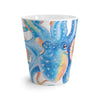 L Blue Octopus Tentacles Watercolor White Latte Mug Mug