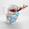 L Blue Octopus Tentacles Watercolor White Latte Mug Mug