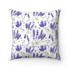 Lavender Purple Pattern Watercolor Art Square Pillow 14X14 Home Decor