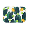 Lemons And Limes On White Bath Mat Small 24X17 Home Decor