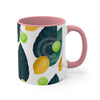Lemons And Limes On White Pattern Art Accent Coffee Mug 11Oz