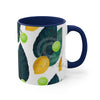 Lemons And Limes On White Pattern Art Accent Coffee Mug 11Oz