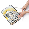 Leopard And The Moon Ink Art Laptop Sleeve