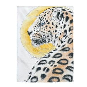 Leopard And The Sun Ink Art Velveteen Plush Blanket 60 × 80 All Over Prints