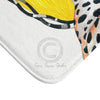 Leopard Sun King On White Ink Bath Mat Home Decor