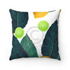 Limes And Lemons Exotic White Ii Chic Square Pillow Home Decor