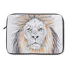 Lion Grumpy Watercolor Ink Art Laptop Sleeve 13