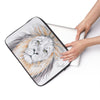 Lion Grumpy Watercolor Ink Art Laptop Sleeve
