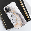 Lion Watercolor Ink White Case Mate Tough Phone Cases