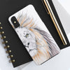 Lion Watercolor Ink White Case Mate Tough Phone Cases
