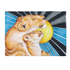 Lioness And Cub Love Ink Art Velveteen Plush Blanket 30 × 40 All Over Prints