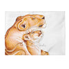 Lioness And Cub Love Ink On White Art Velveteen Plush Blanket 30 × 40 All Over Prints