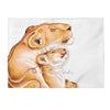 Lioness And Cub Love Ink On White Art Velveteen Plush Blanket 30 × 40 All Over Prints