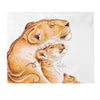 Lioness And Cub Love Ink On White Art Velveteen Plush Blanket 50 × 60 All Over Prints