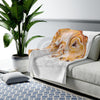 Lioness And Cub Love Ink On White Art Velveteen Plush Blanket All Over Prints