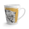Lioness And Cub Ochre Brushed Art Latte Mug Mug
