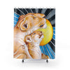 Lioness And The Cub Love Ink Art Shower Curtain 71 × 74 Home Decor
