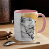 Lioness Mom And Cub Ink On White Art Accent Coffee Mug 11Oz