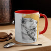 Lioness Mom And Cub Ink On White Art Accent Coffee Mug 11Oz